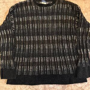 Men's Black and Grey Jumper